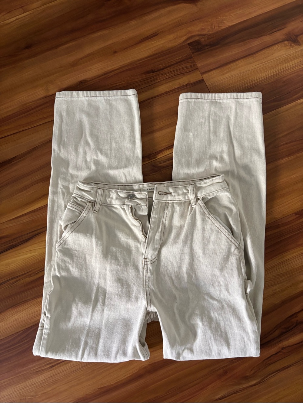 PacSun Off-White High-Rise Jeans